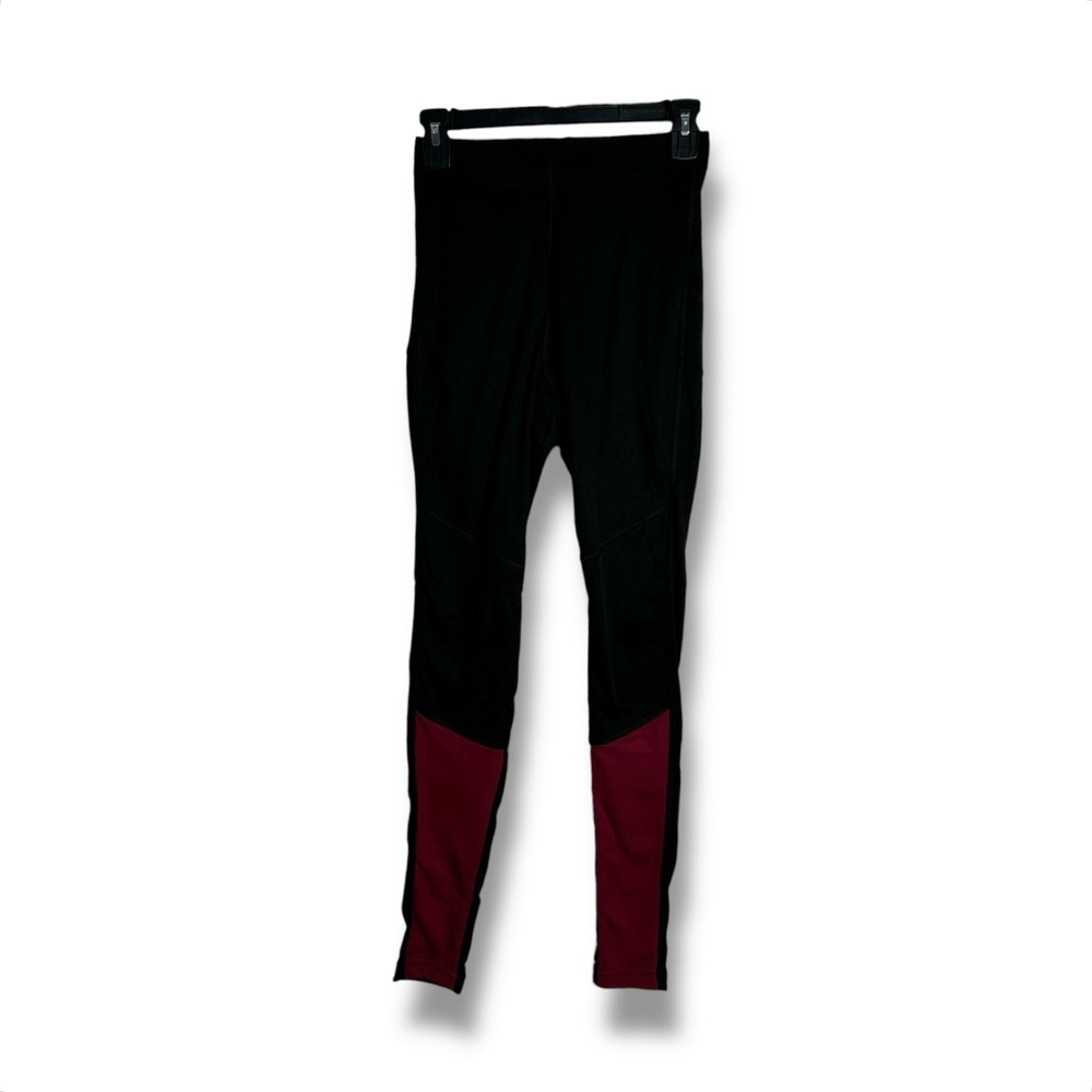 NWT Crivit Black And Red Paneled Leggings Size Small - “Lenore”